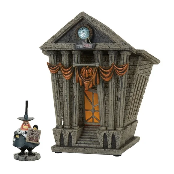 Department 56 Halloween Town City Hall Set - Gray and Orange - Picture 2 of 5